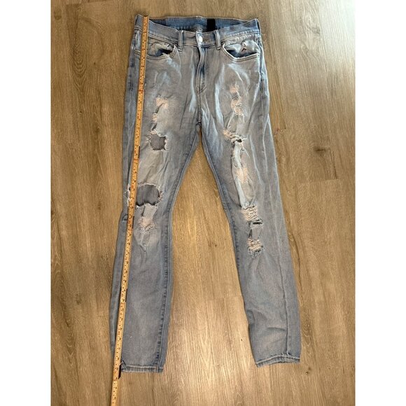 H&M & Denim Jeans Women's Distressed Destroyed Light Blue Denim Size 30/32 - Picture 2 of 14